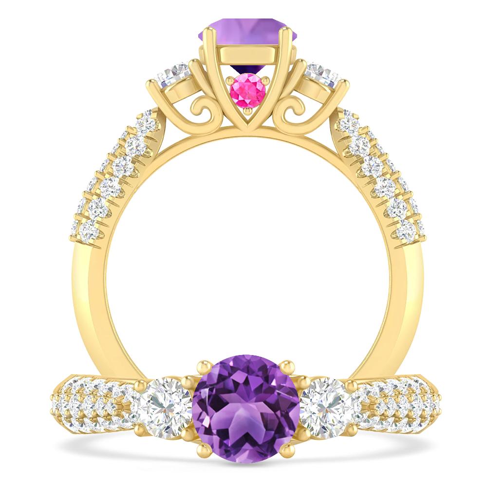 Yellow Gold - Amethyst