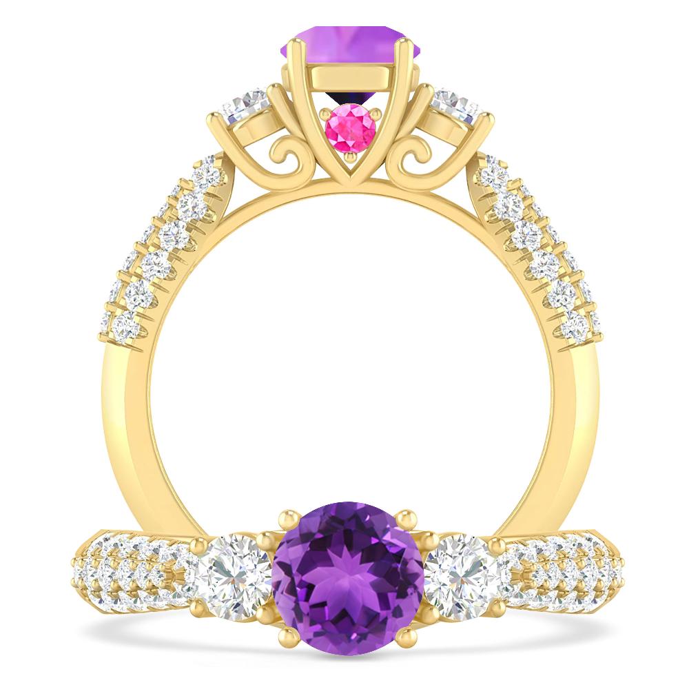 Yellow Gold - Amethyst