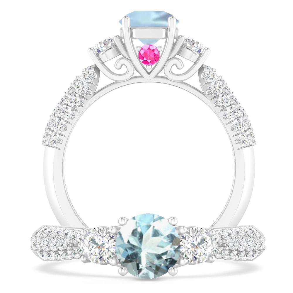 White Gold - Aquamarine