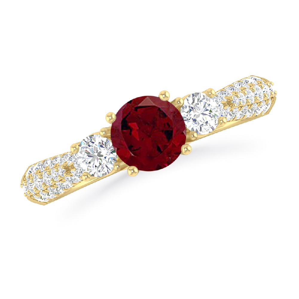 Yellow Gold - Garnet