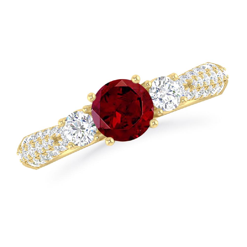 Yellow Gold - Garnet