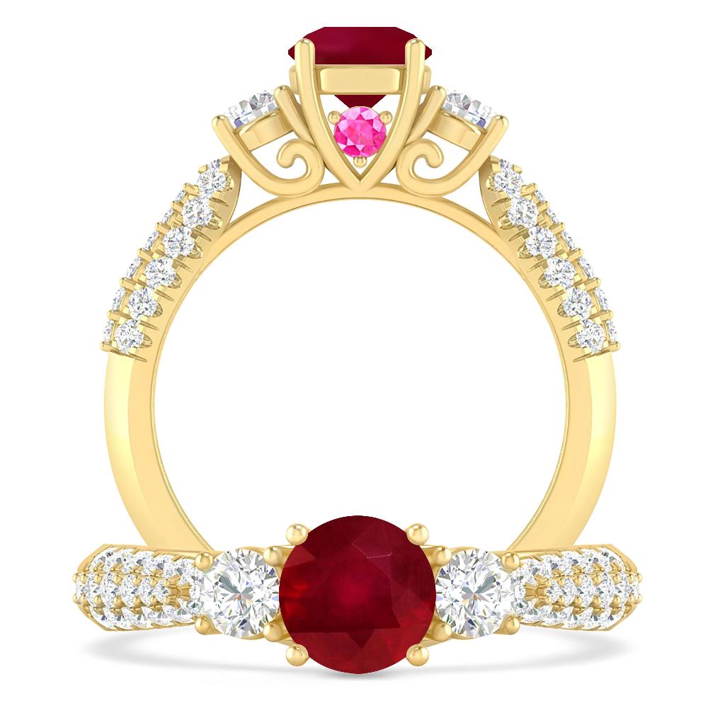 Yellow Gold - Ruby