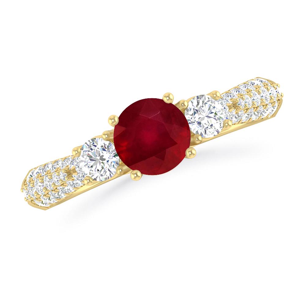 Yellow Gold - Ruby