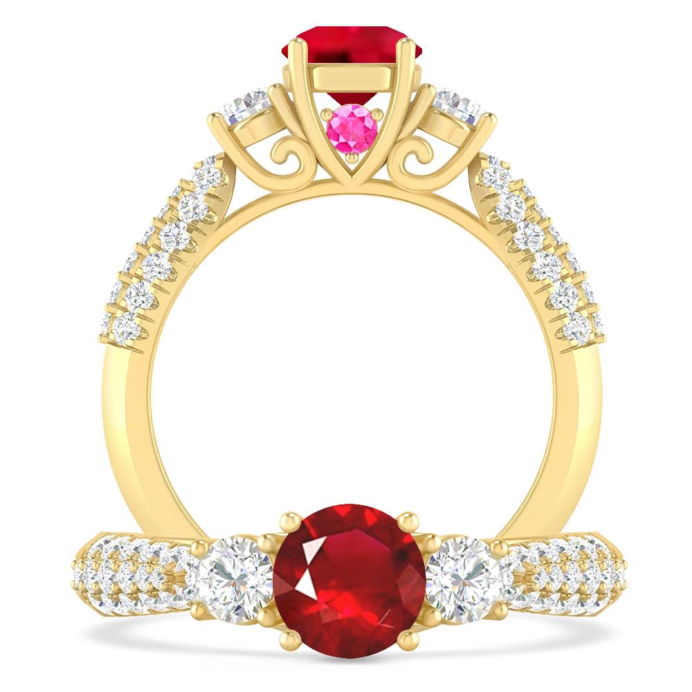 Yellow Gold - Ruby