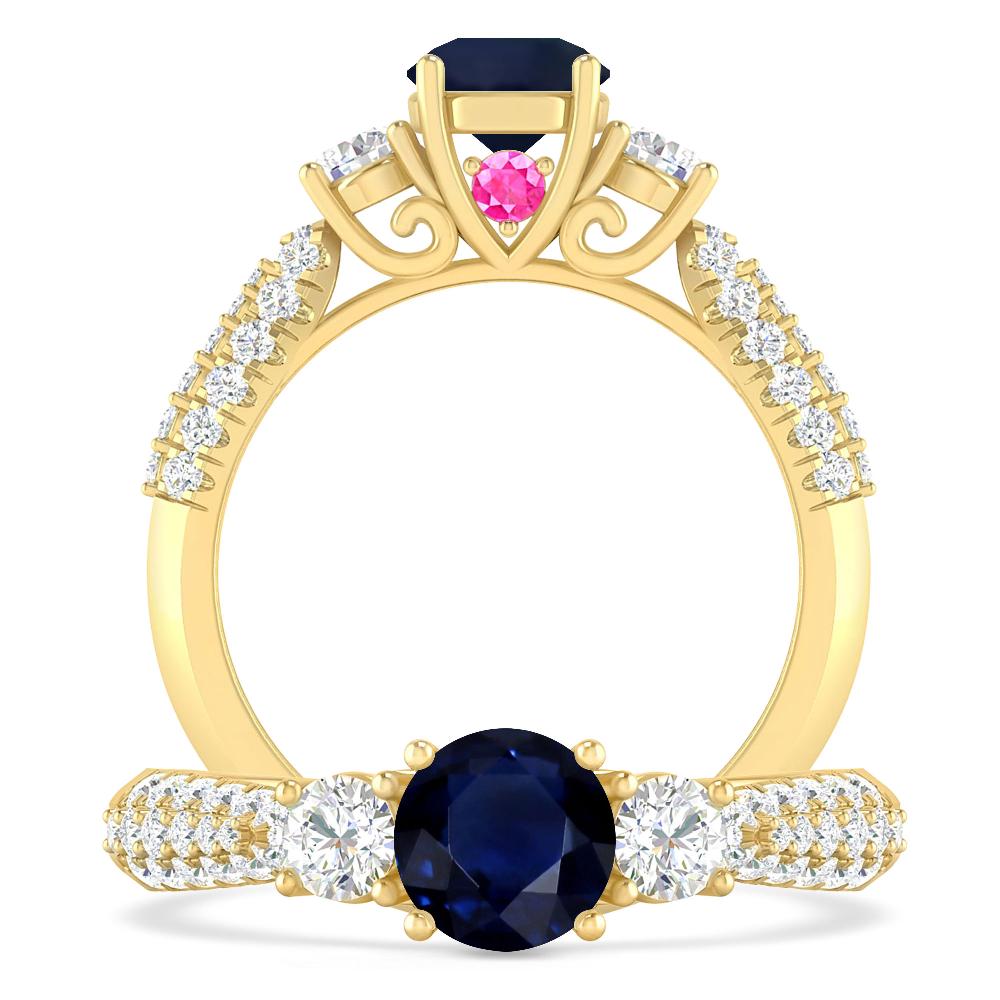 Yellow Gold - Sapphire