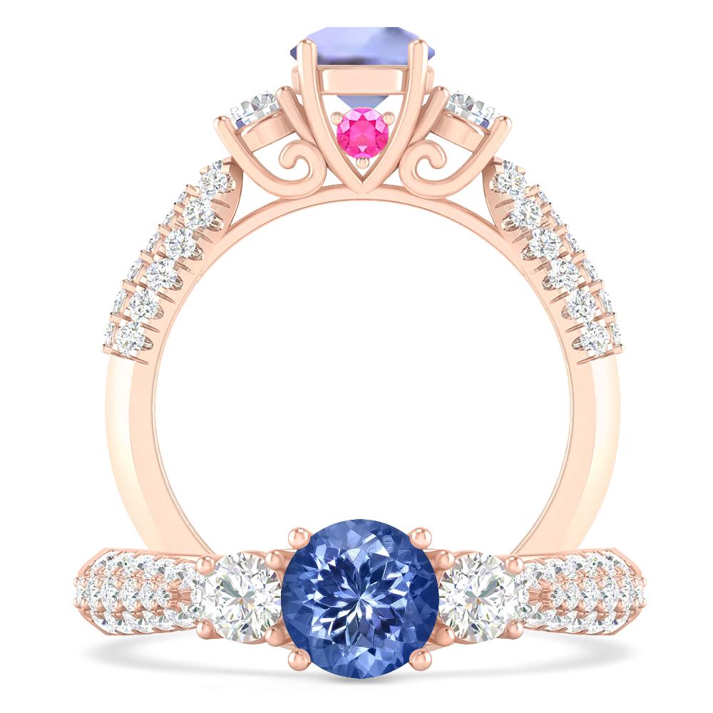 Rose Gold - Tanzanite