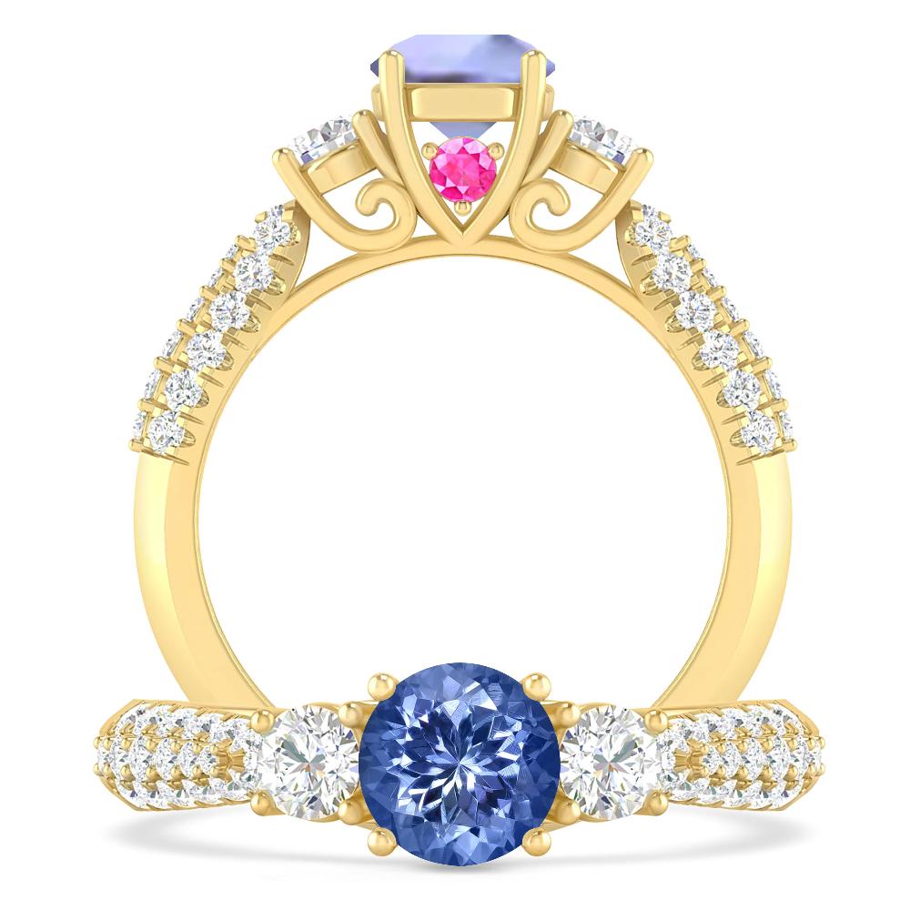 Yellow Gold - Tanzanite