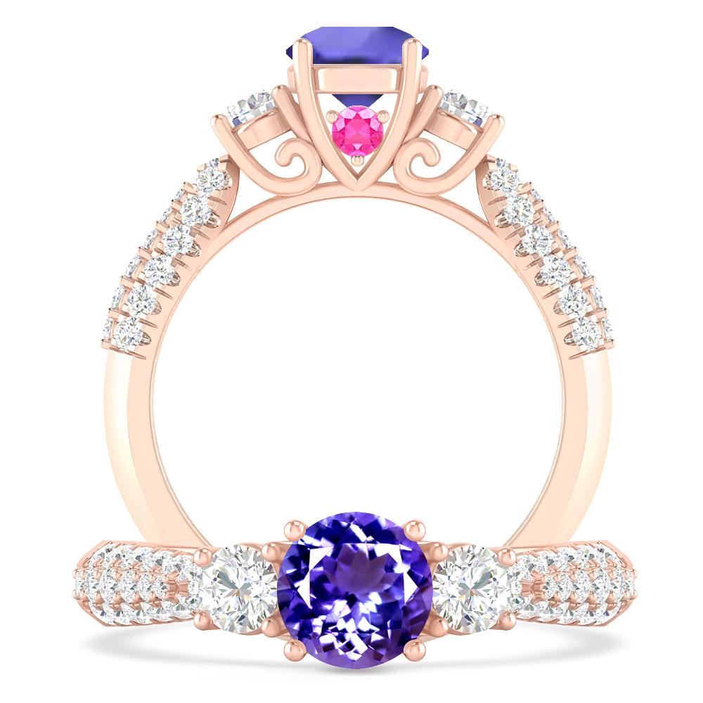 Rose Gold - Tanzanite