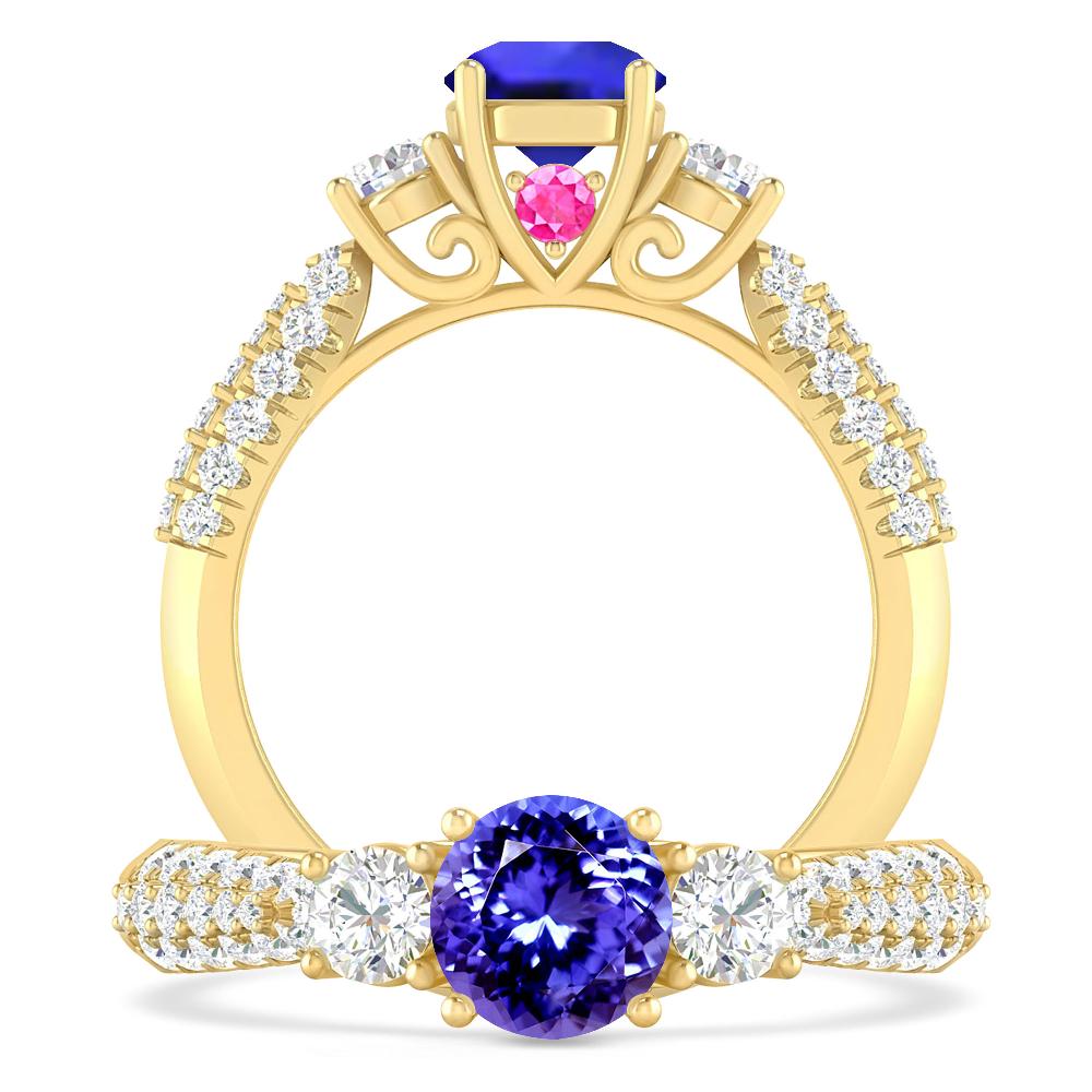 Yellow Gold - Tanzanite