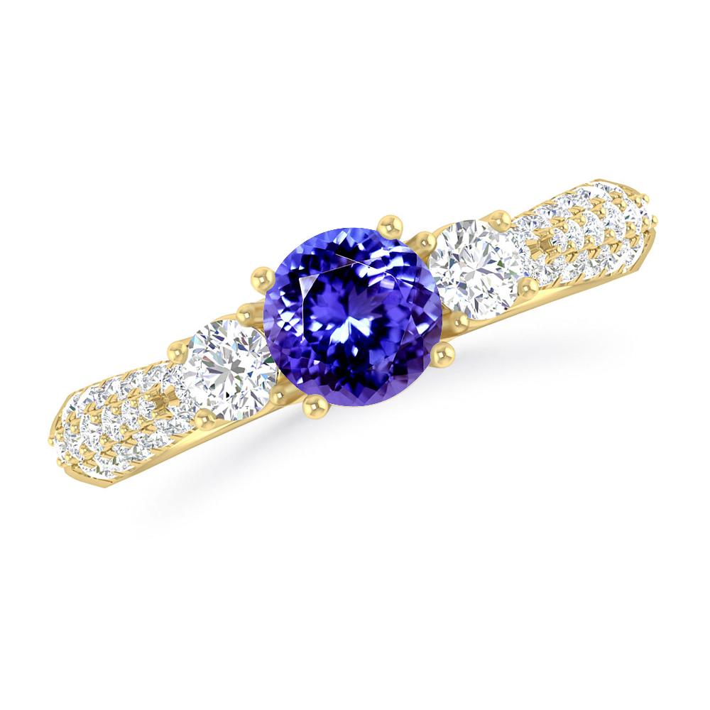 Yellow Gold - Tanzanite