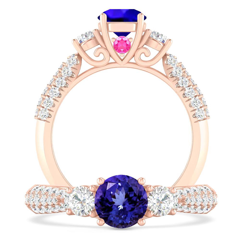 Rose Gold - Tanzanite