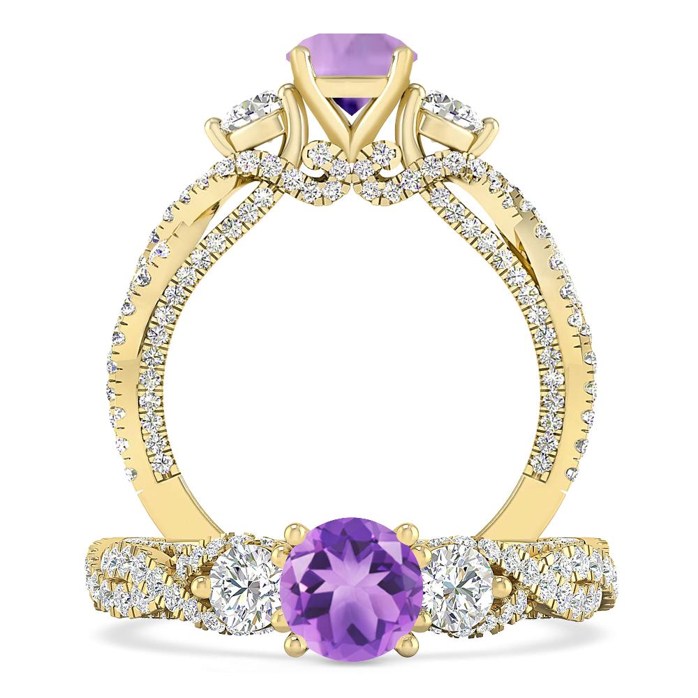 Yellow Gold - Amethyst