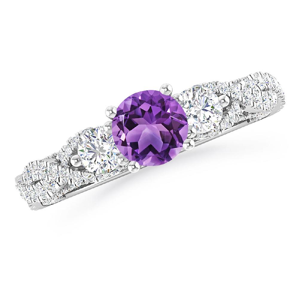 White Gold - Amethyst