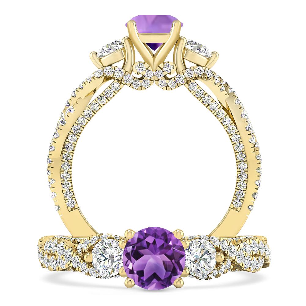 Yellow Gold - Amethyst