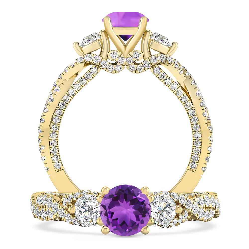 Yellow Gold - Amethyst