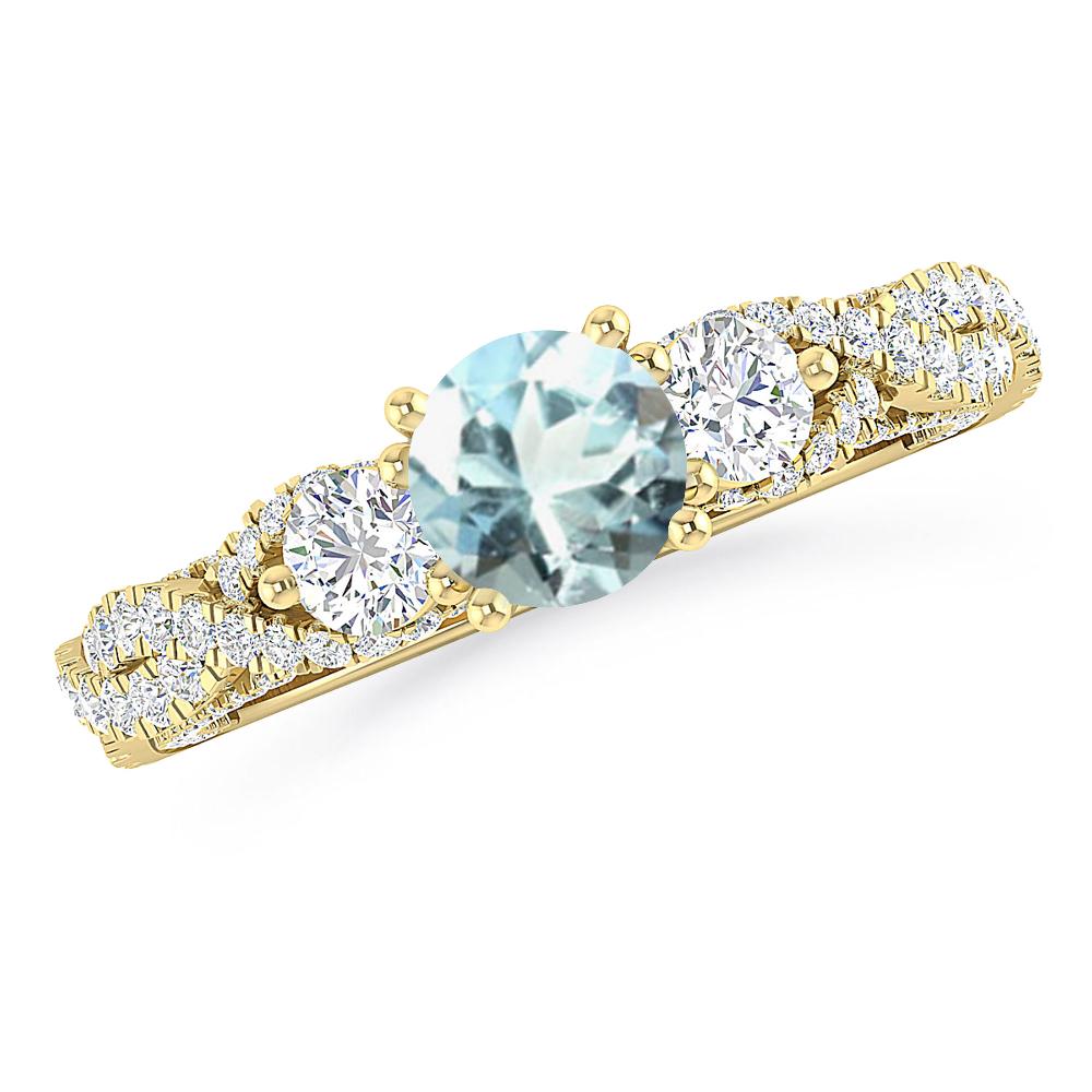 Yellow Gold - Aquamarine