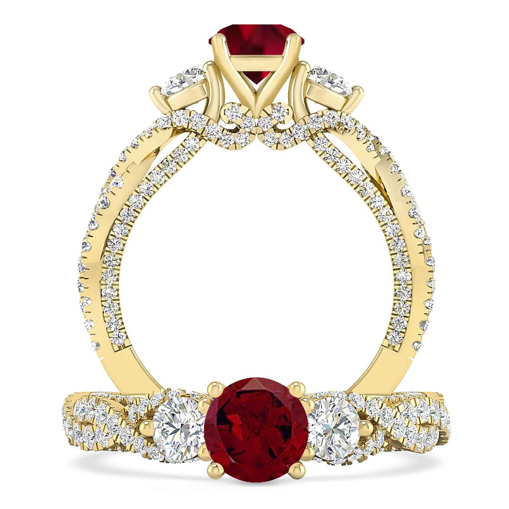 Yellow Gold - Garnet