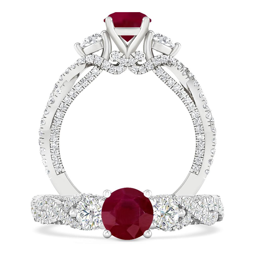 White Gold - Ruby