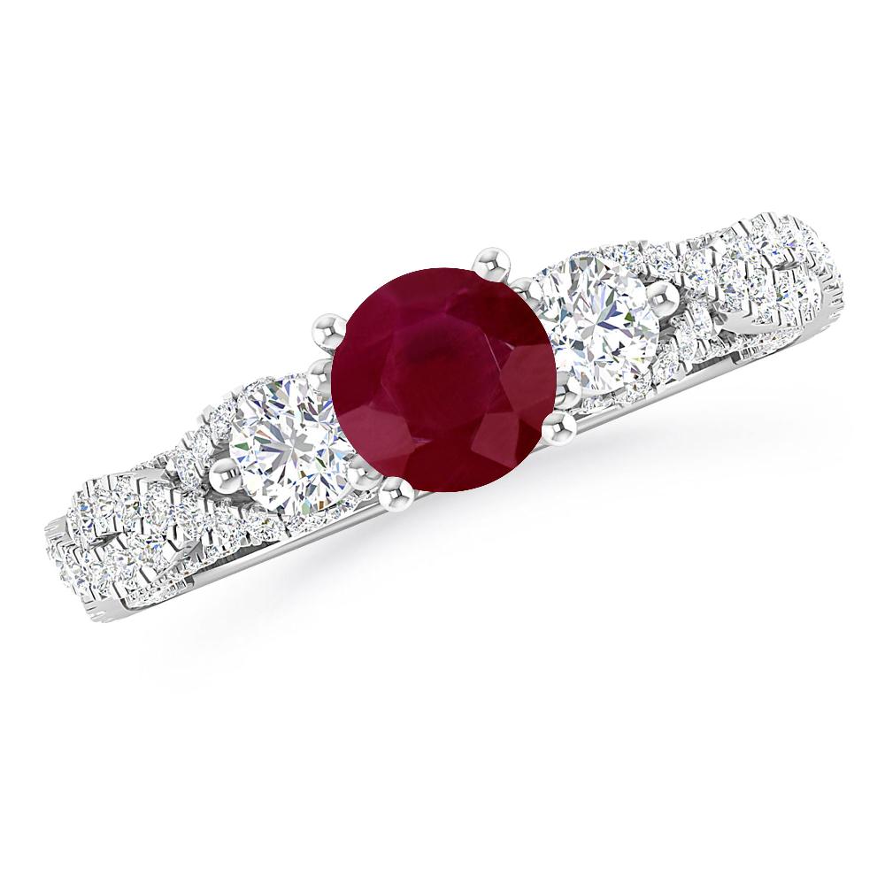 White Gold - Ruby