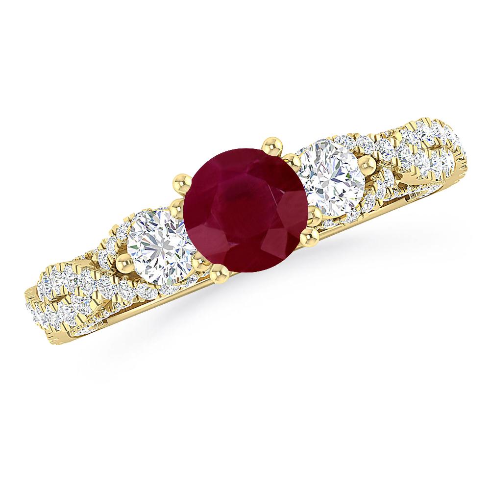 Yellow Gold - Ruby