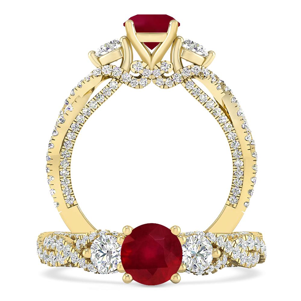 Yellow Gold - Ruby