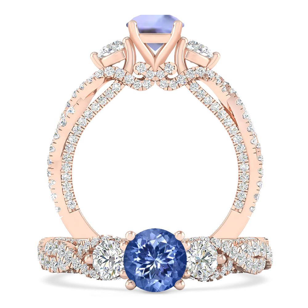 Rose Gold - Tanzanite