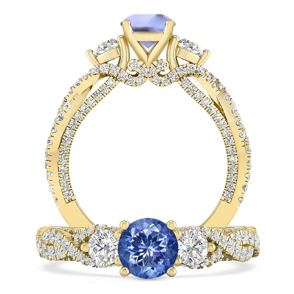 Yellow Gold - Tanzanite