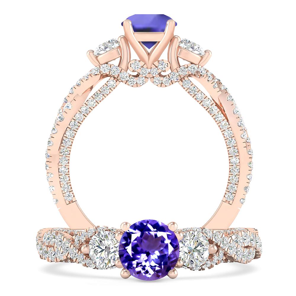 Rose Gold - Tanzanite