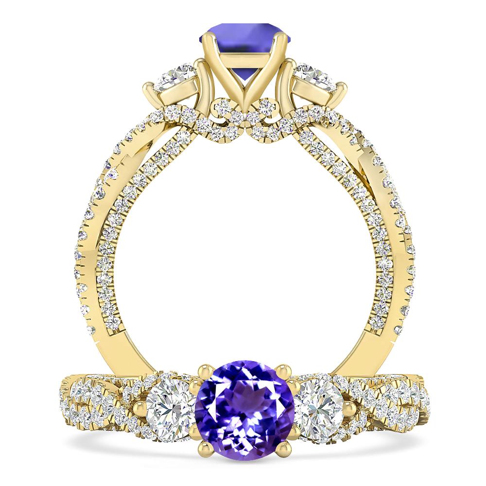 Yellow Gold - Tanzanite