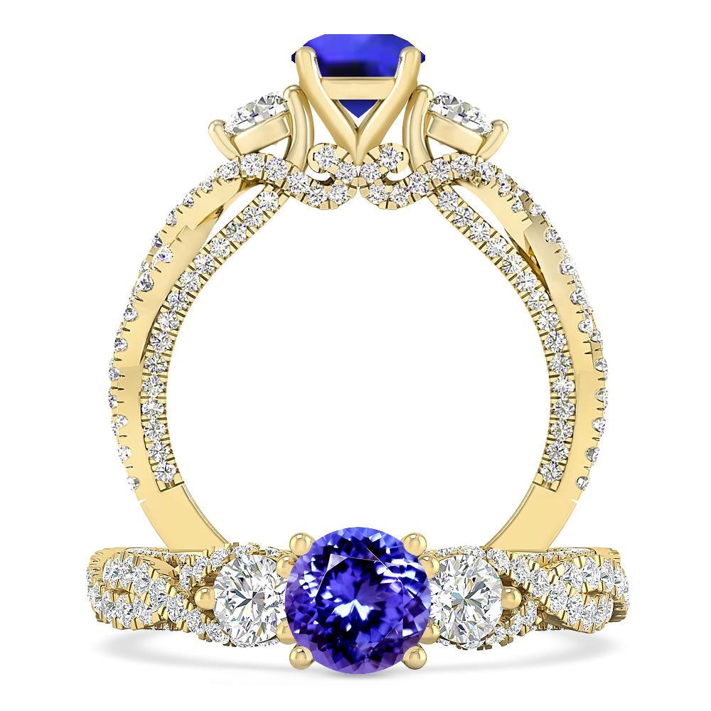 Yellow Gold - Tanzanite