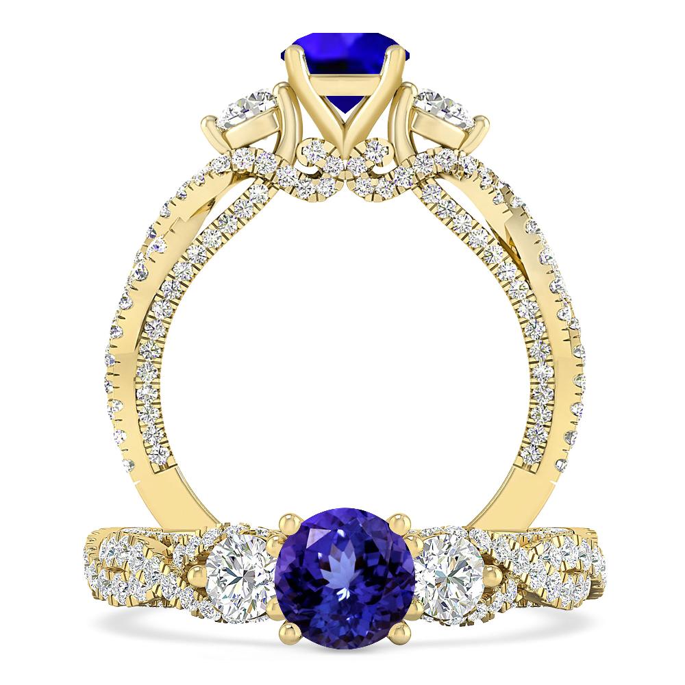 Yellow Gold - Tanzanite