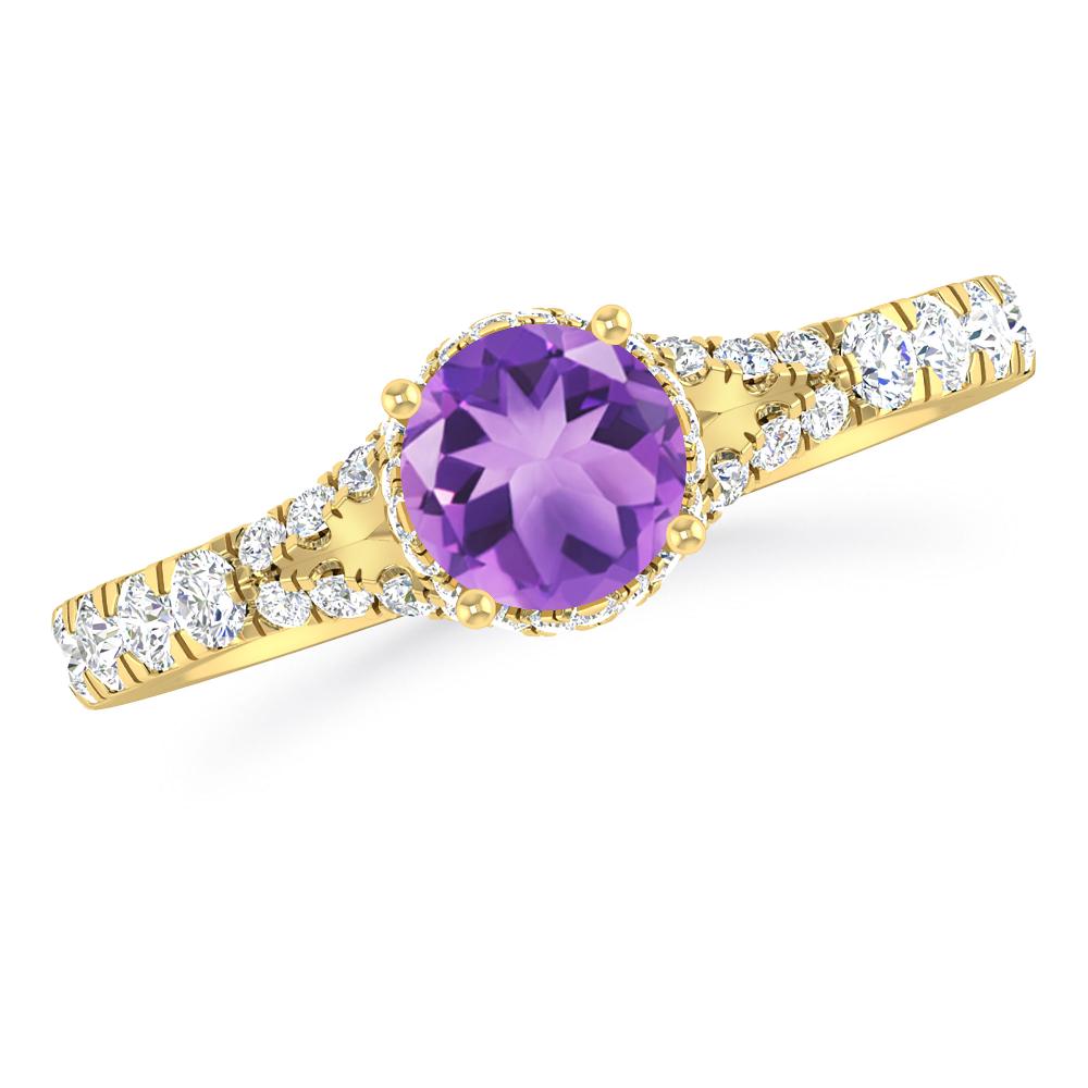 Yellow Gold - Amethyst