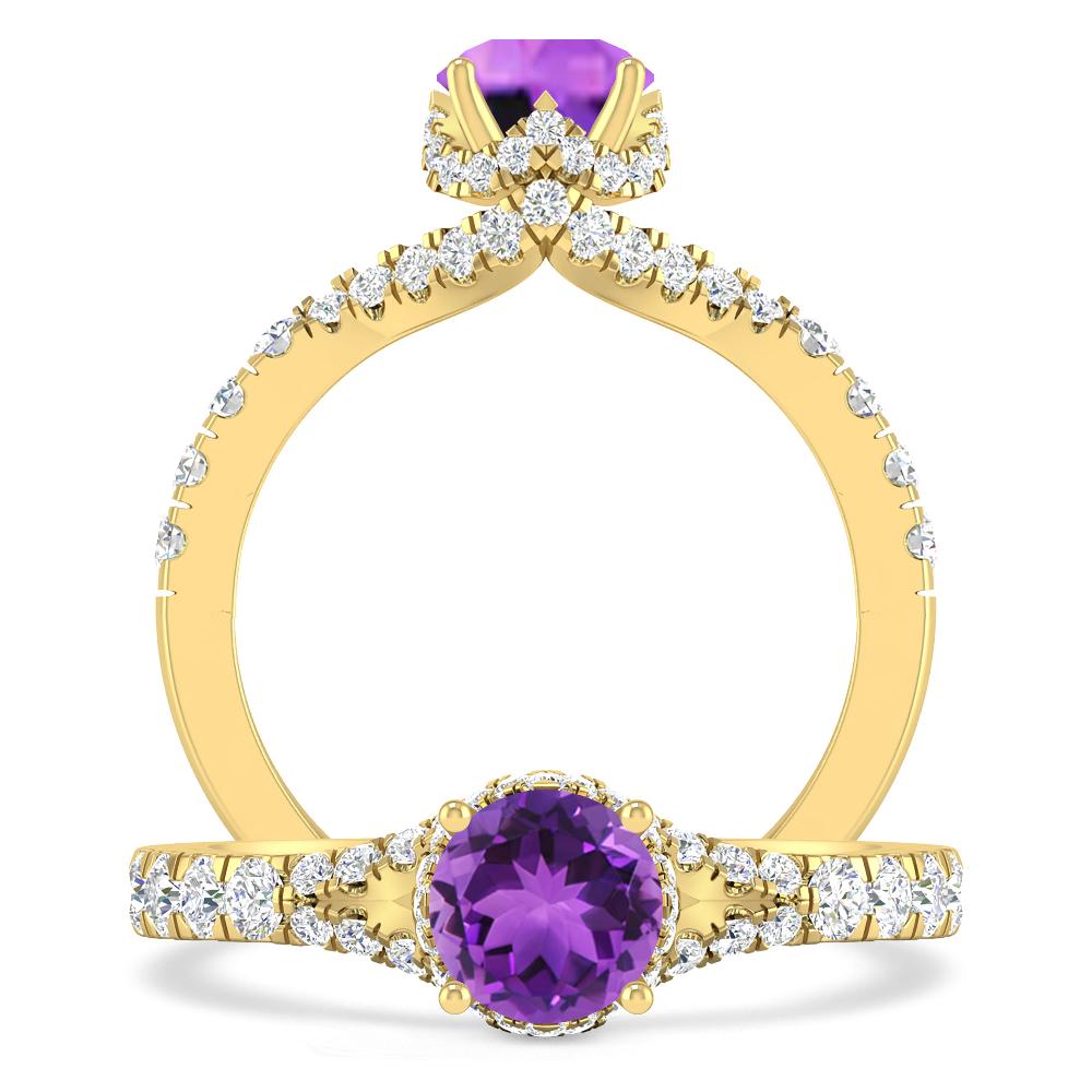 Yellow Gold - Amethyst