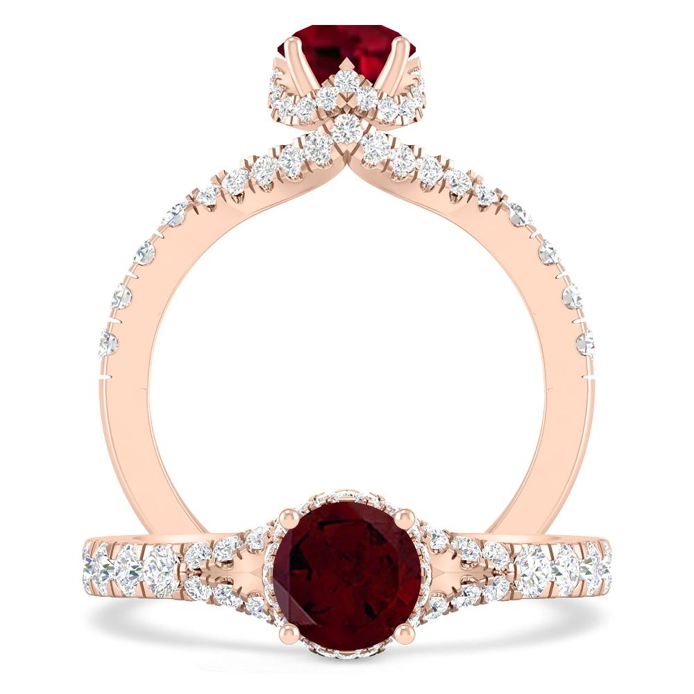 Rose Gold - Garnet