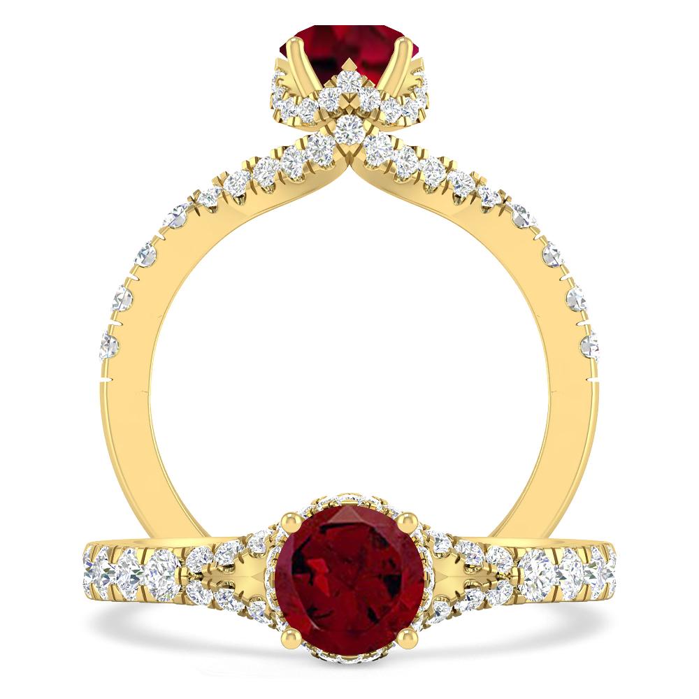 Yellow Gold - Garnet