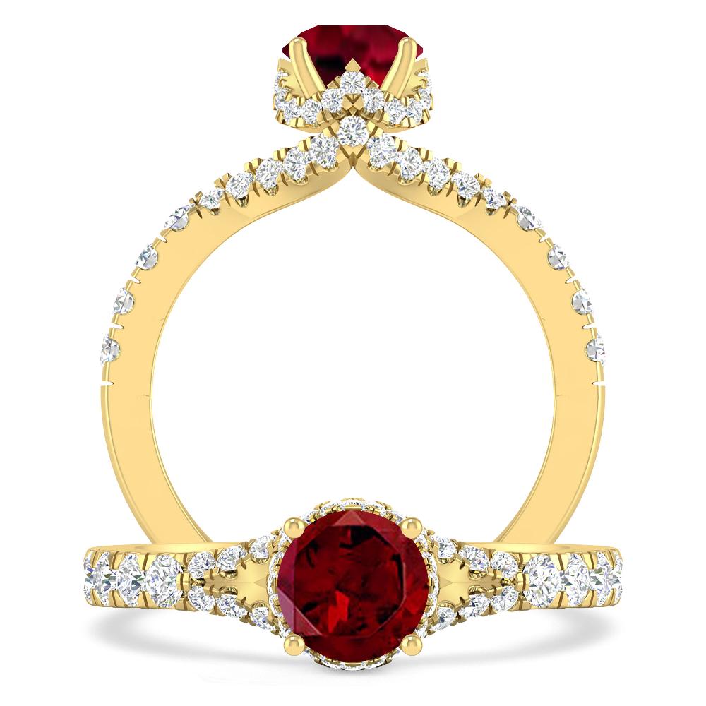 Yellow Gold - Garnet