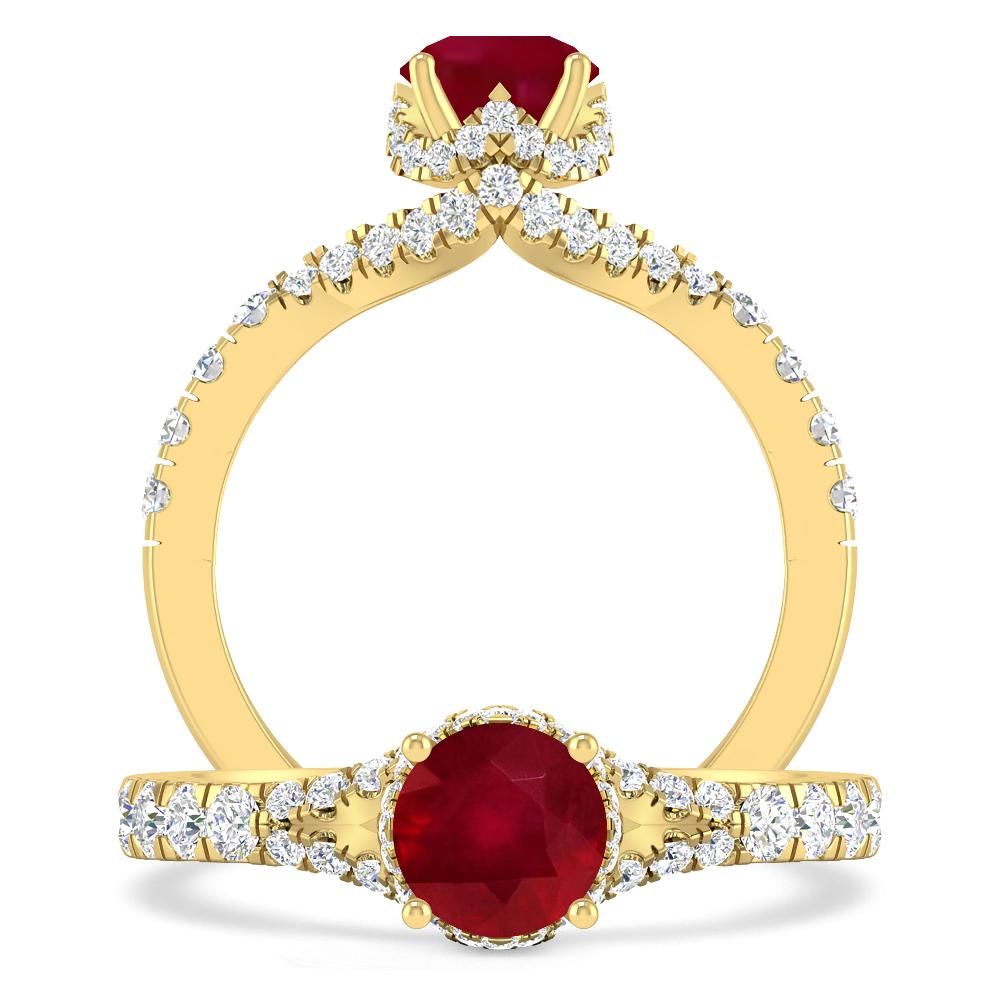 Yellow Gold - Ruby