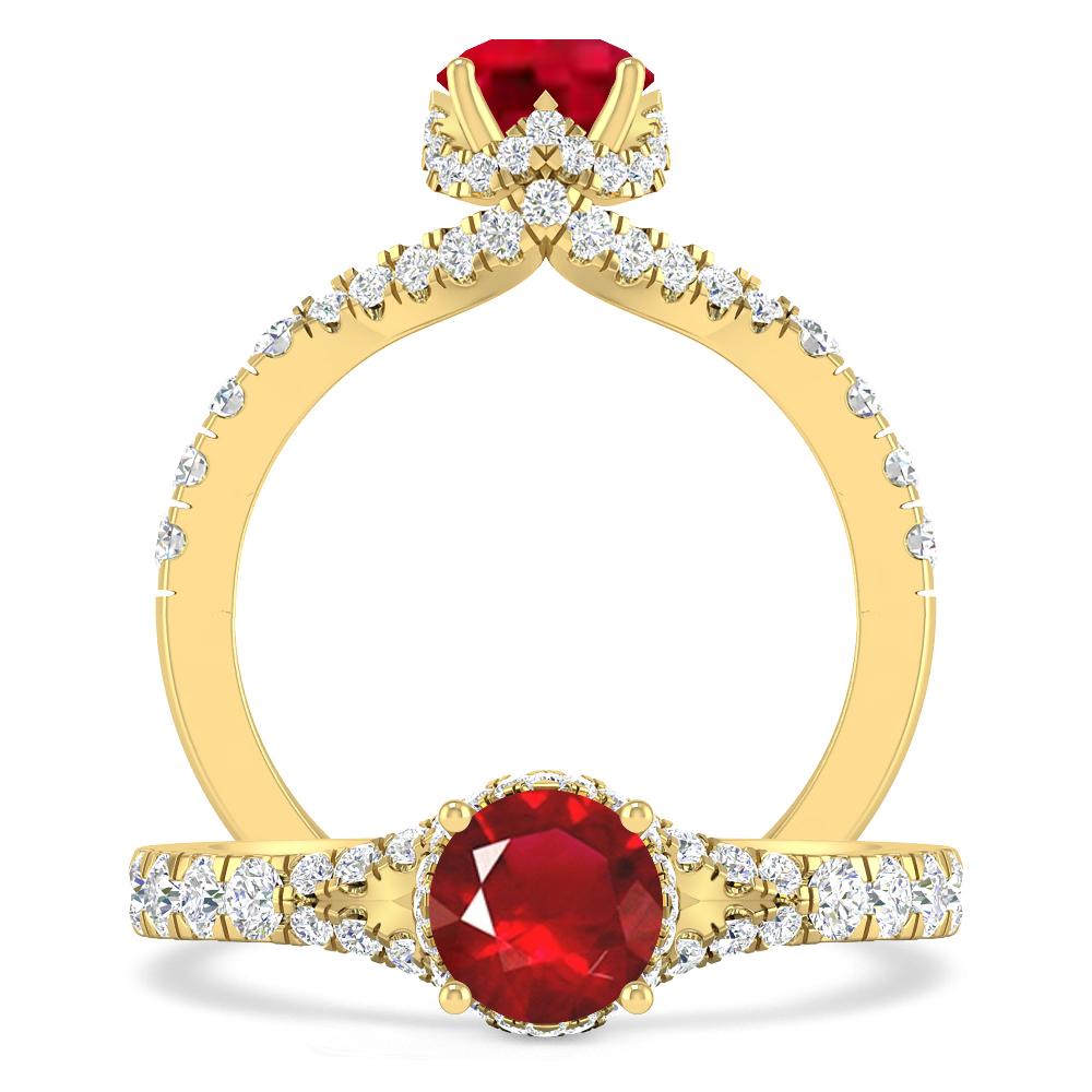 Yellow Gold - Ruby