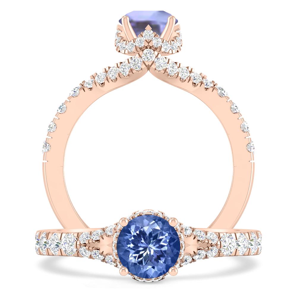 Rose Gold - Tanzanite