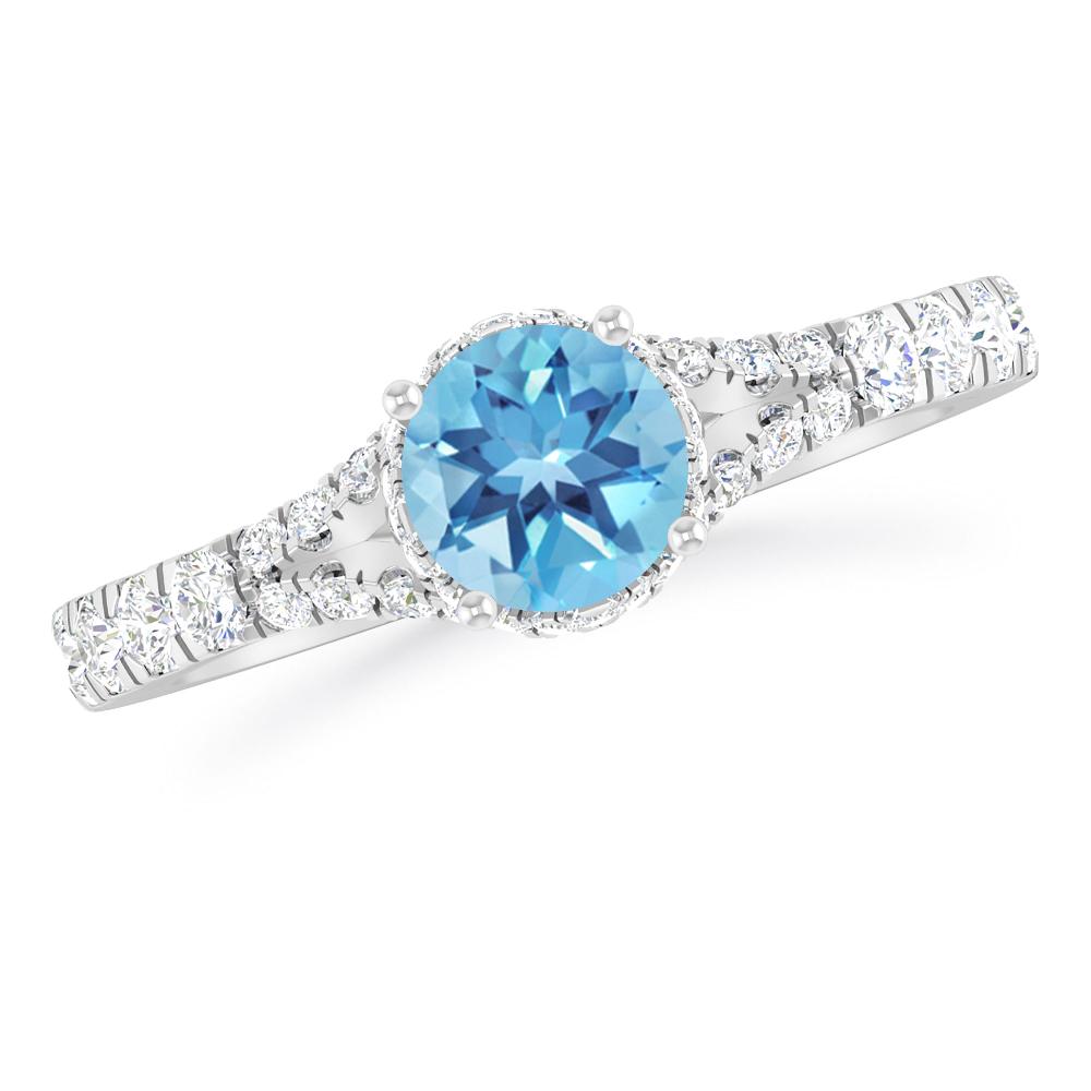 White Gold - Blue Topaz