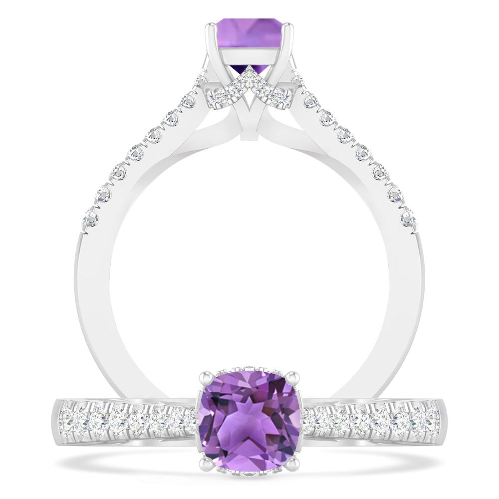 White Gold - Amethyst