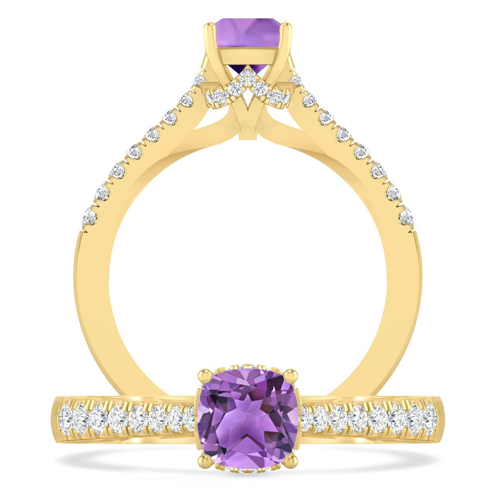 Yellow Gold - Amethyst