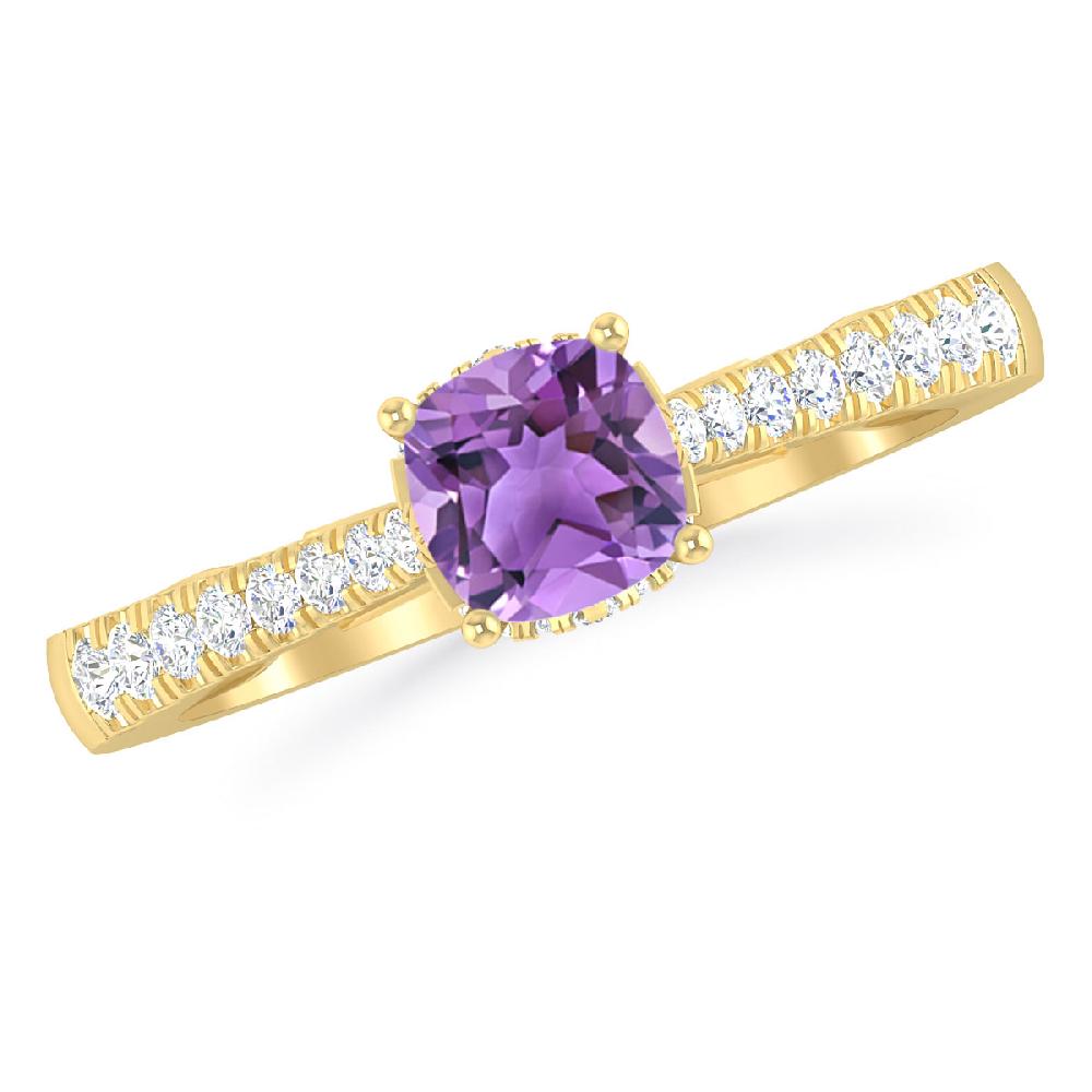 Yellow Gold - Amethyst