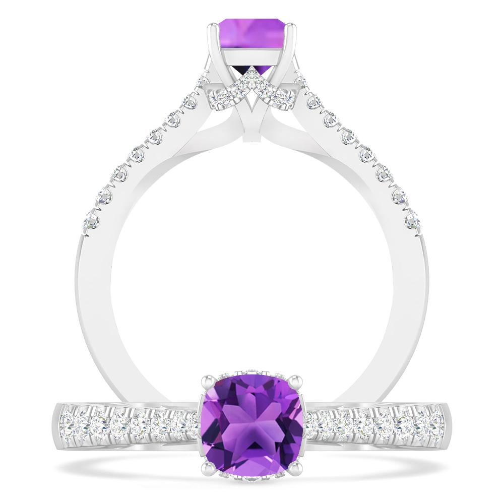 White Gold - Amethyst