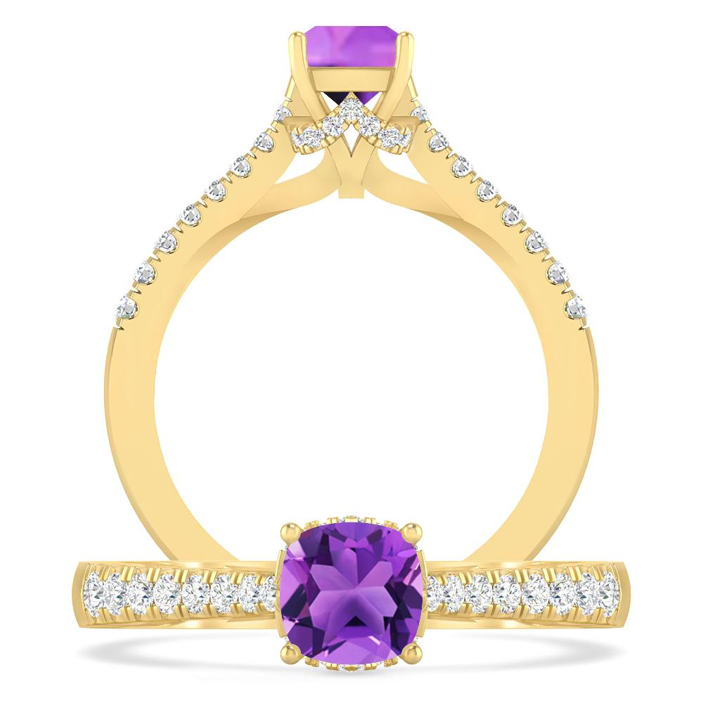Yellow Gold - Amethyst