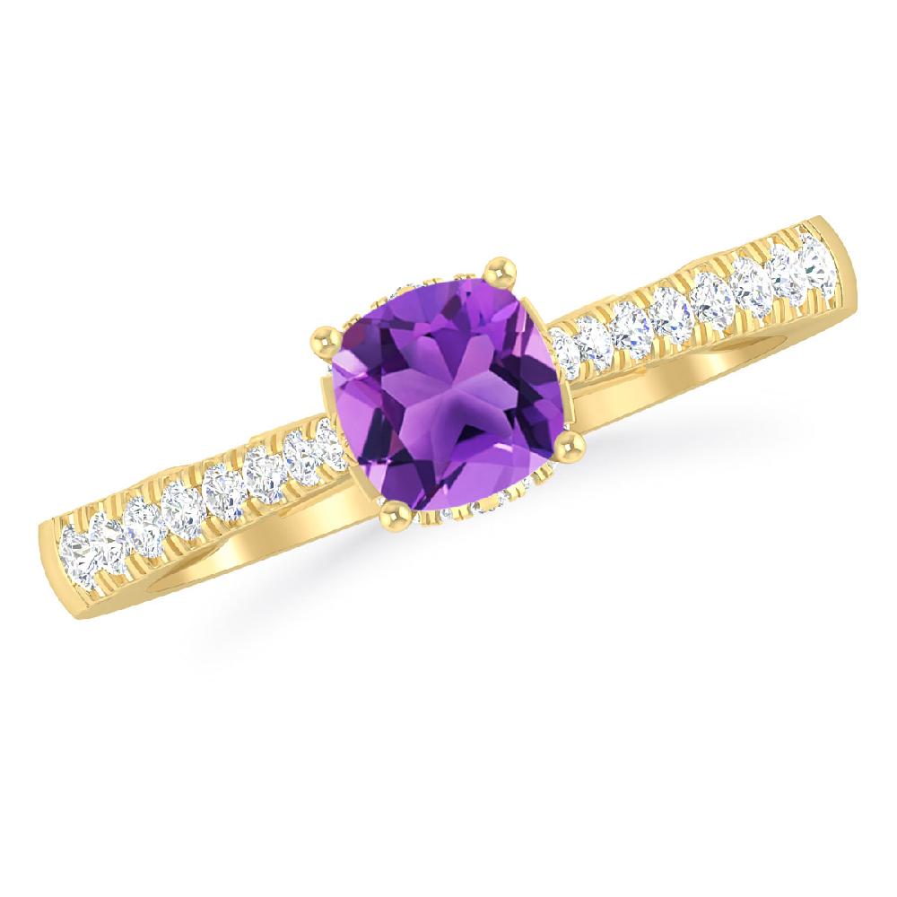 Yellow Gold - Amethyst