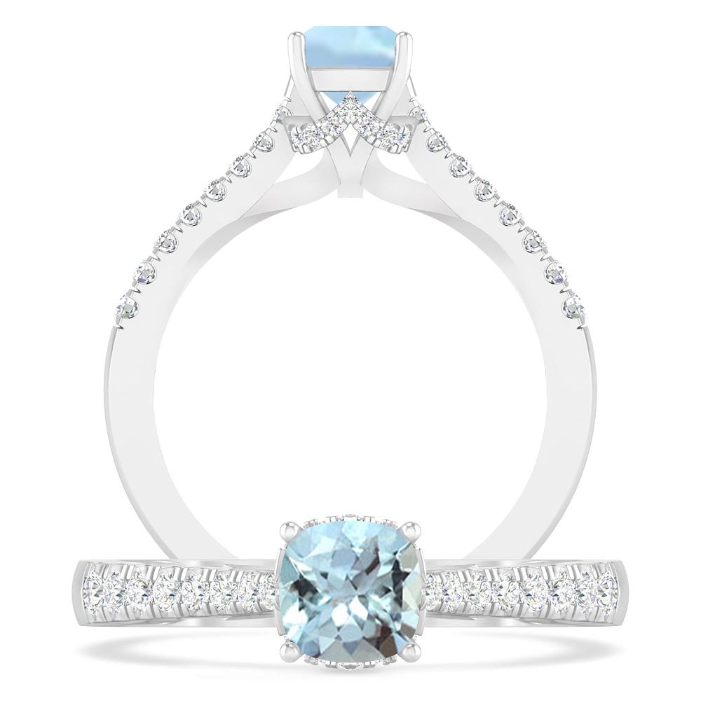 White Gold - Aquamarine