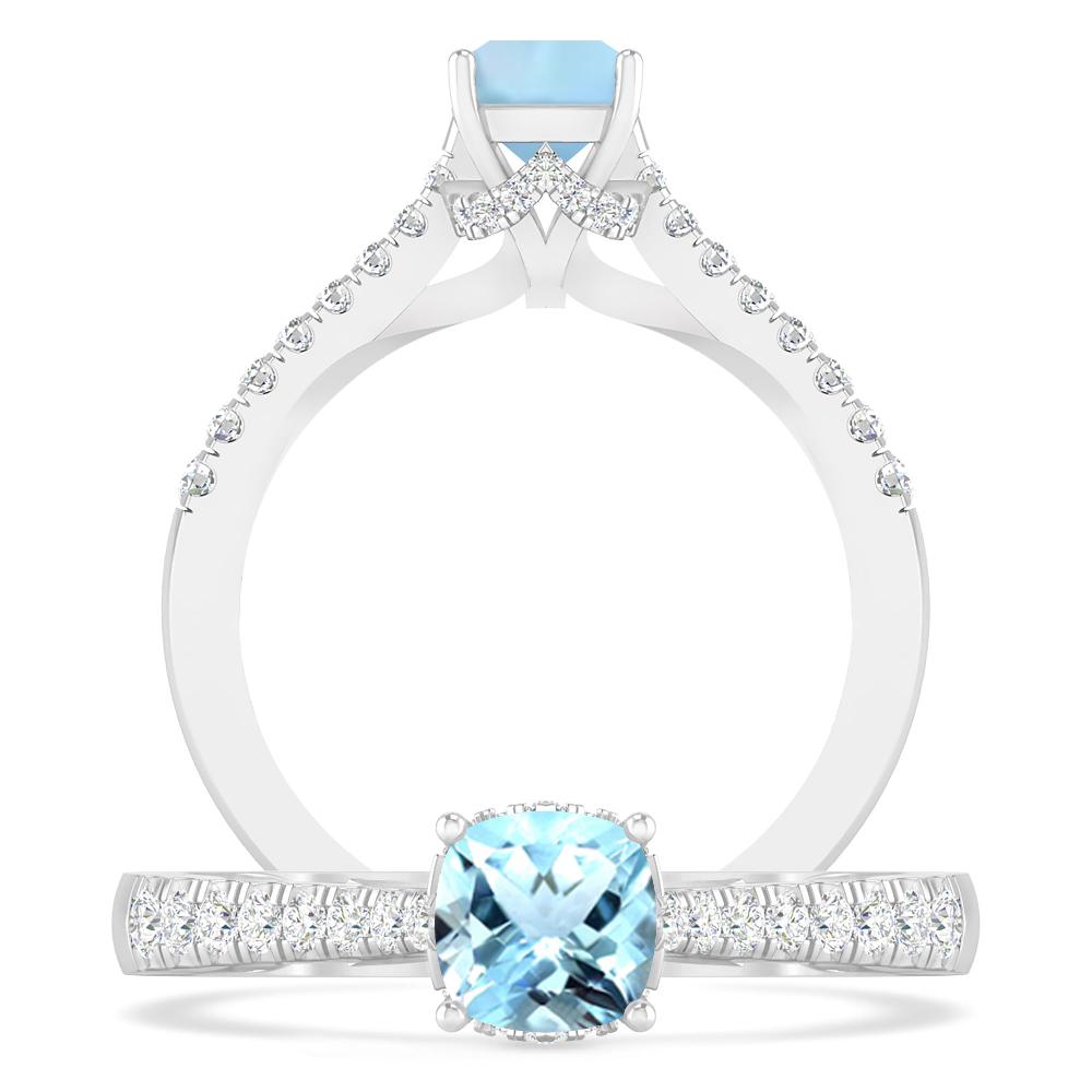 White Gold - Aquamarine