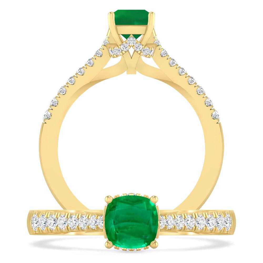 Yellow Gold - Emerald