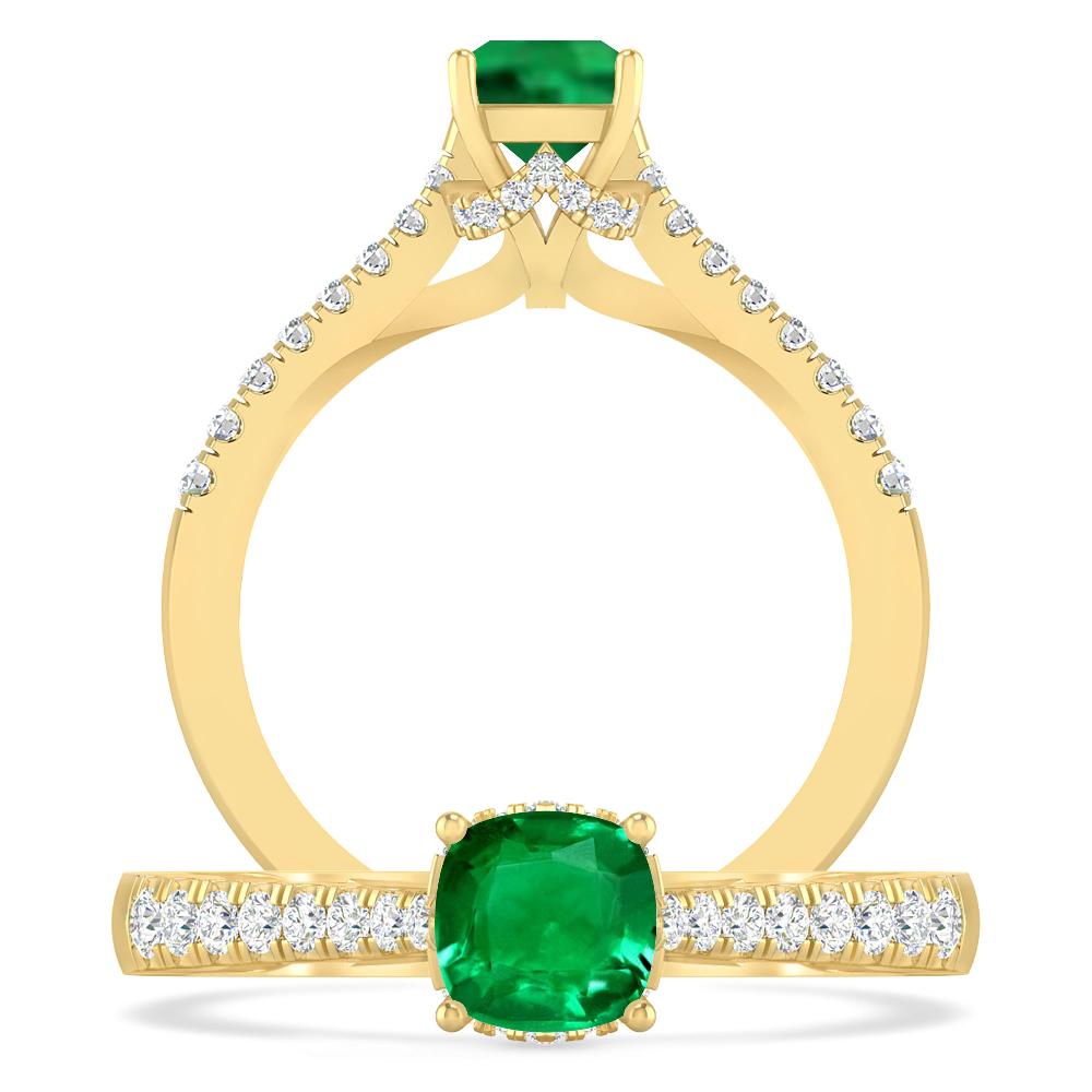 Yellow Gold - Emerald